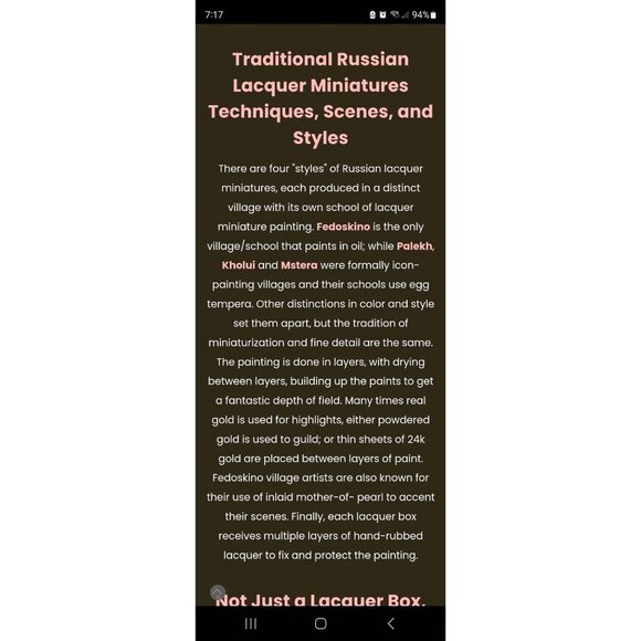 Hand-Painted Russian Fedoskino Lacquer Box Signed winter Troika Scenes - Picture 9 of 11